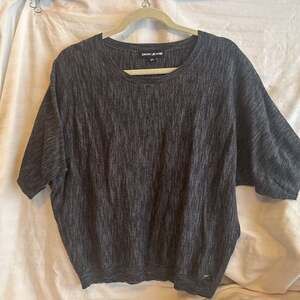 DKNY Jeans Marled Knit Short Sleeve Top